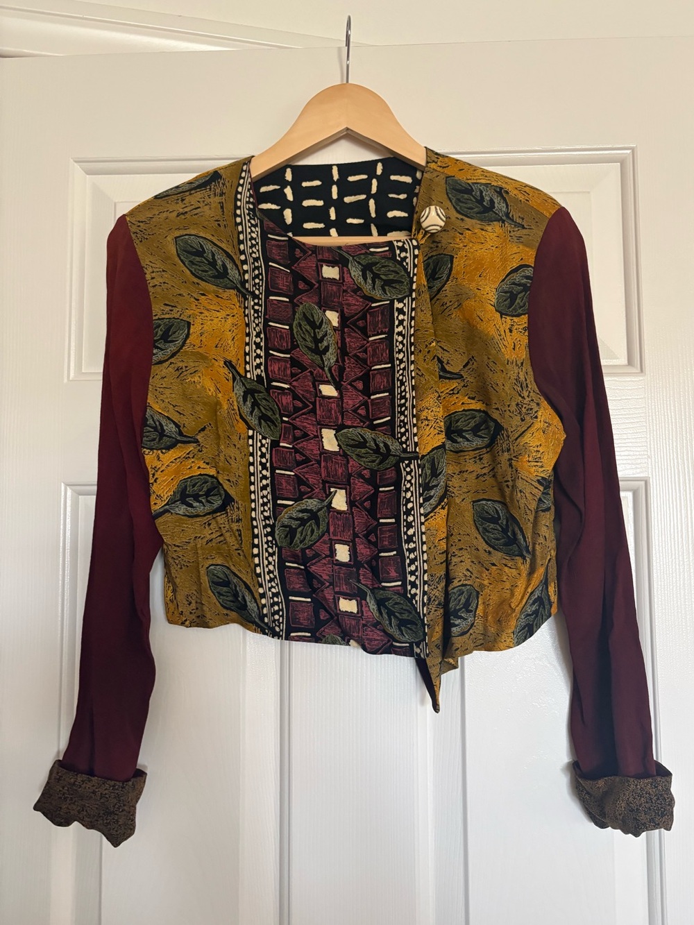 Studio Petites American Vintage 90s Camp Shirt Blouse Leaf Print Top Made
USA ✨
